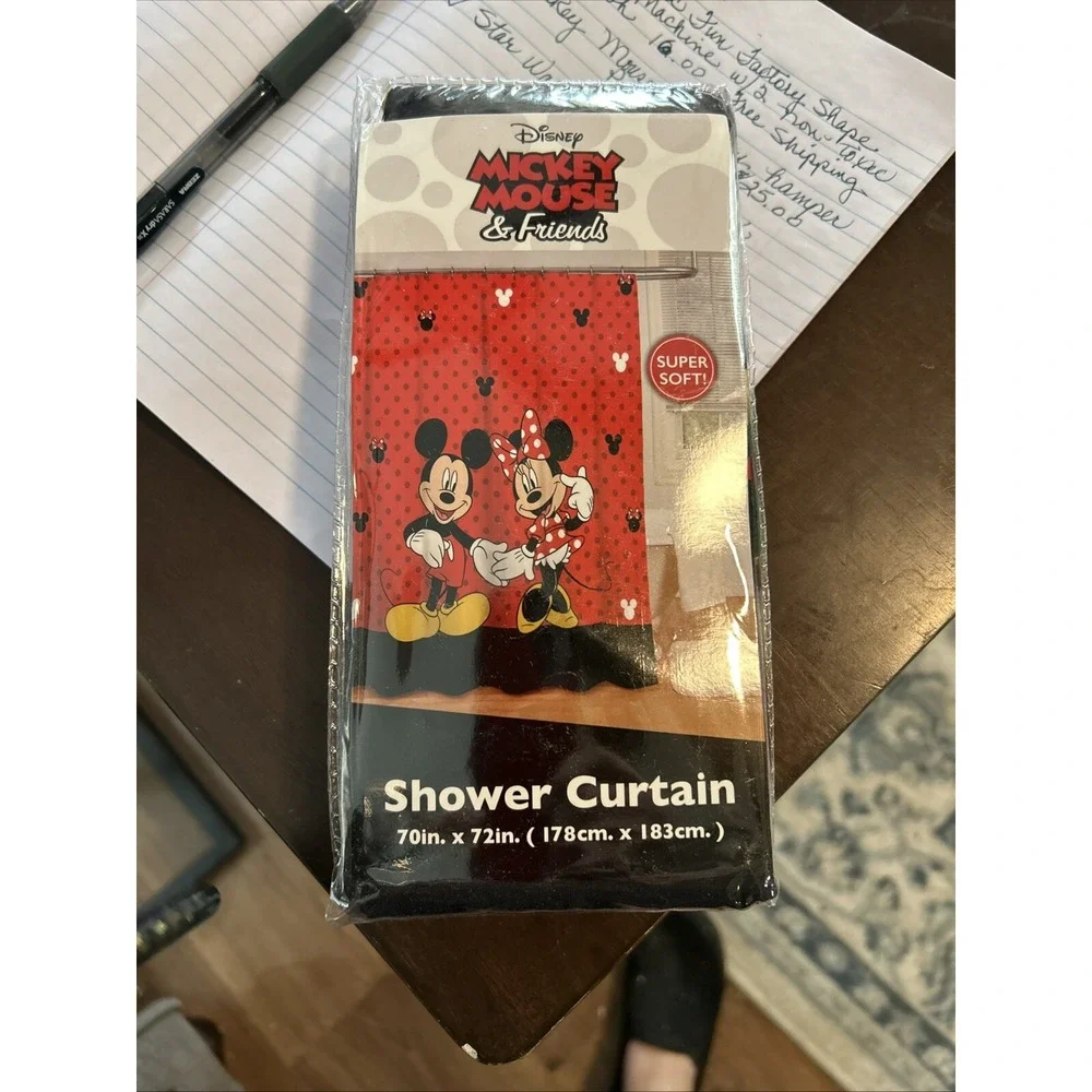 Disney Mickey &‎ Minnie Mouse Classic Shower Curtain Red